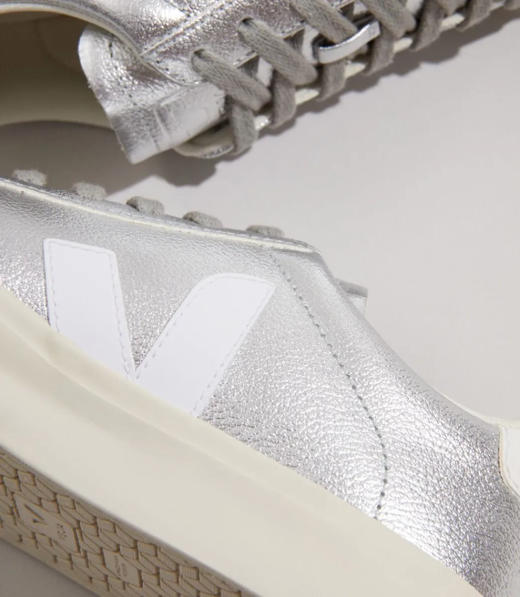 CAMPO LEATHER SILVER WHITE>VEJA Flash Sale
