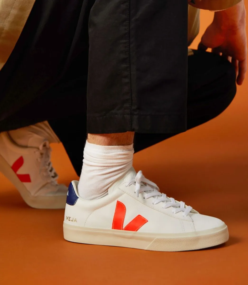 CAMPO LEATHER WHITE COBALT ORANGE FLUO>VEJA Best