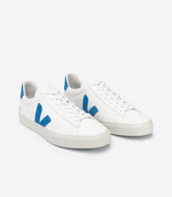 CAMPO LEATHER WHITE SWEDISH BLUE>VEJA New