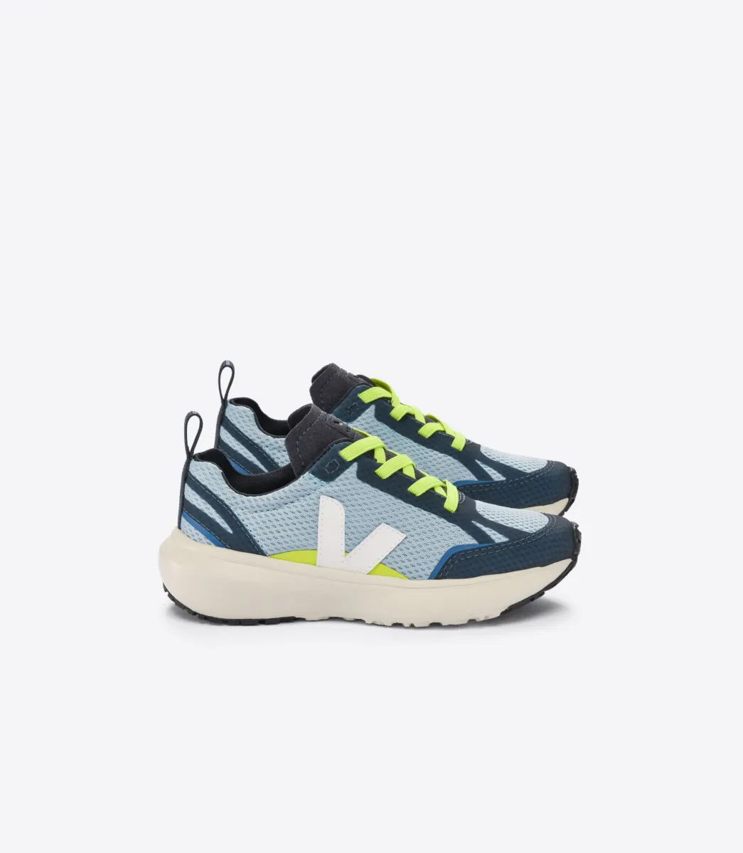 CANARY ELASTIC LACES ALVEOMESH STEEL WHITE>VEJA Cheap