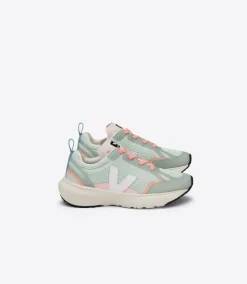 CANARY ELASTIC LACES ALVEOMESH MATCHA WHITE>VEJA Online