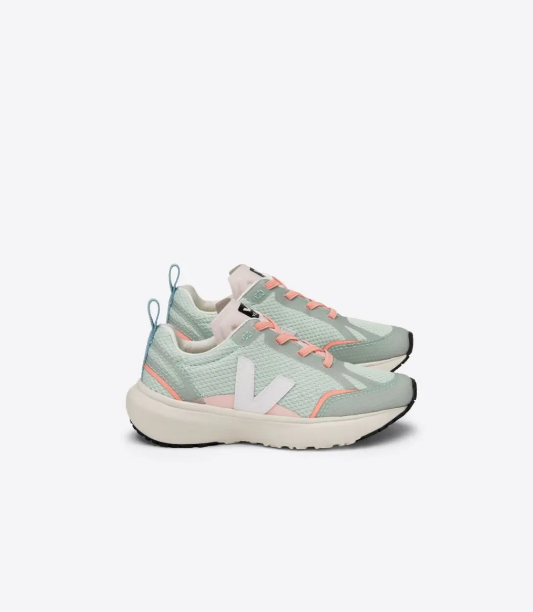 CANARY ELASTIC LACES ALVEOMESH MATCHA WHITE>VEJA Online
