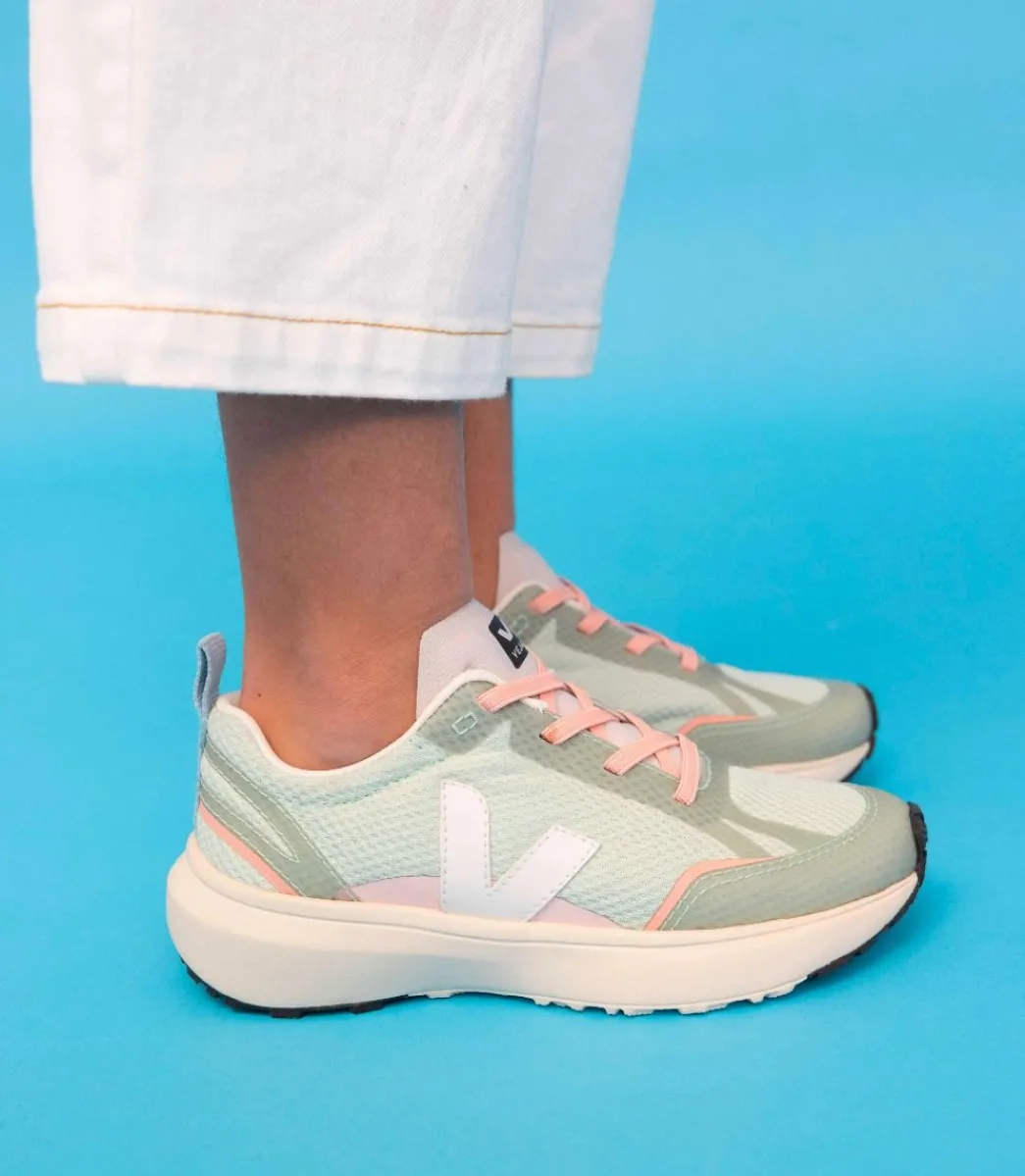 CANARY ELASTIC LACES ALVEOMESH MATCHA WHITE>VEJA Online