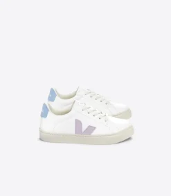 ESPLAR LACES LEATHER WHITE PARME STEEL>VEJA New