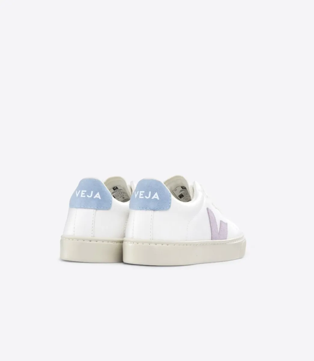 ESPLAR LACES LEATHER WHITE PARME STEEL>VEJA New