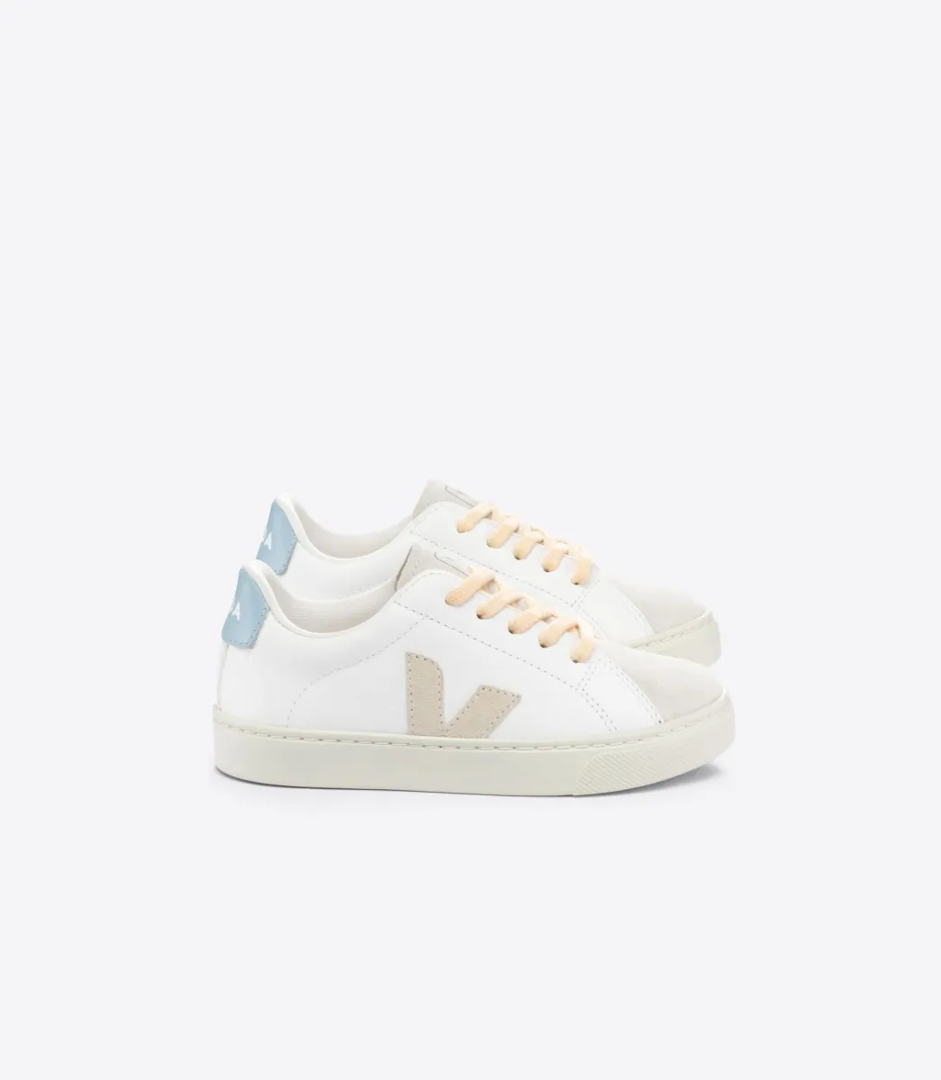 ESPLAR LACES LEATHER WHITE SABLE STEEL>VEJA Shop
