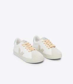 ESPLAR LACES LEATHER WHITE SABLE STEEL>VEJA Shop