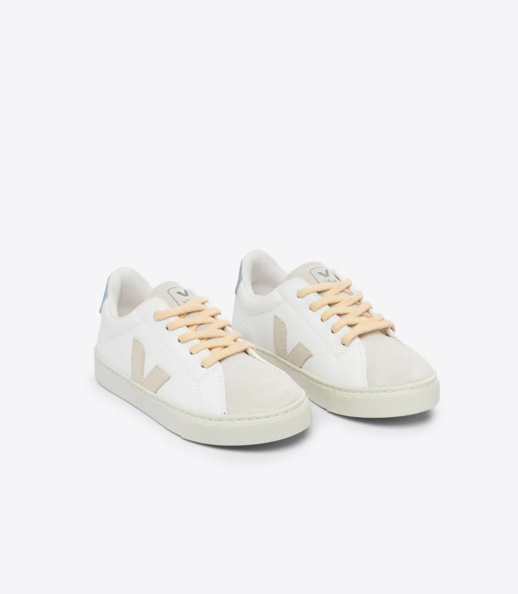 ESPLAR LACES LEATHER WHITE SABLE STEEL>VEJA Shop