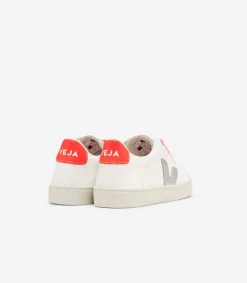 ESPLAR LACES LEATHER WHITE SILVER ORANGE FLUO><noscript><img width=