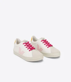ESPLAR LACES LEATHER WHITE PETALE OURO>VEJA Store