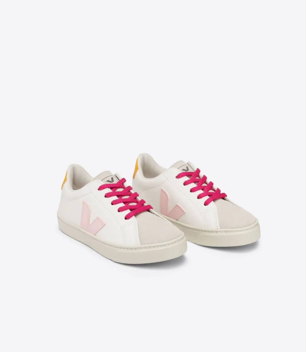 ESPLAR LACES LEATHER WHITE PETALE OURO>VEJA Store