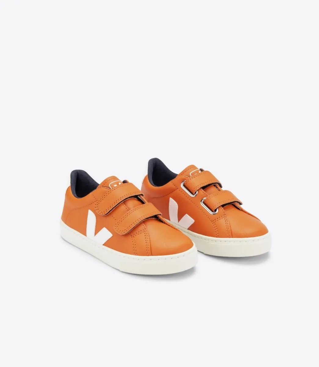ESPLAR LEATHER PUMPKIN WHITE>VEJA Cheap