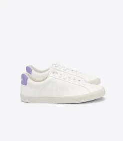 ESPLAR LEATHER WHITE LAVANDE>VEJA New