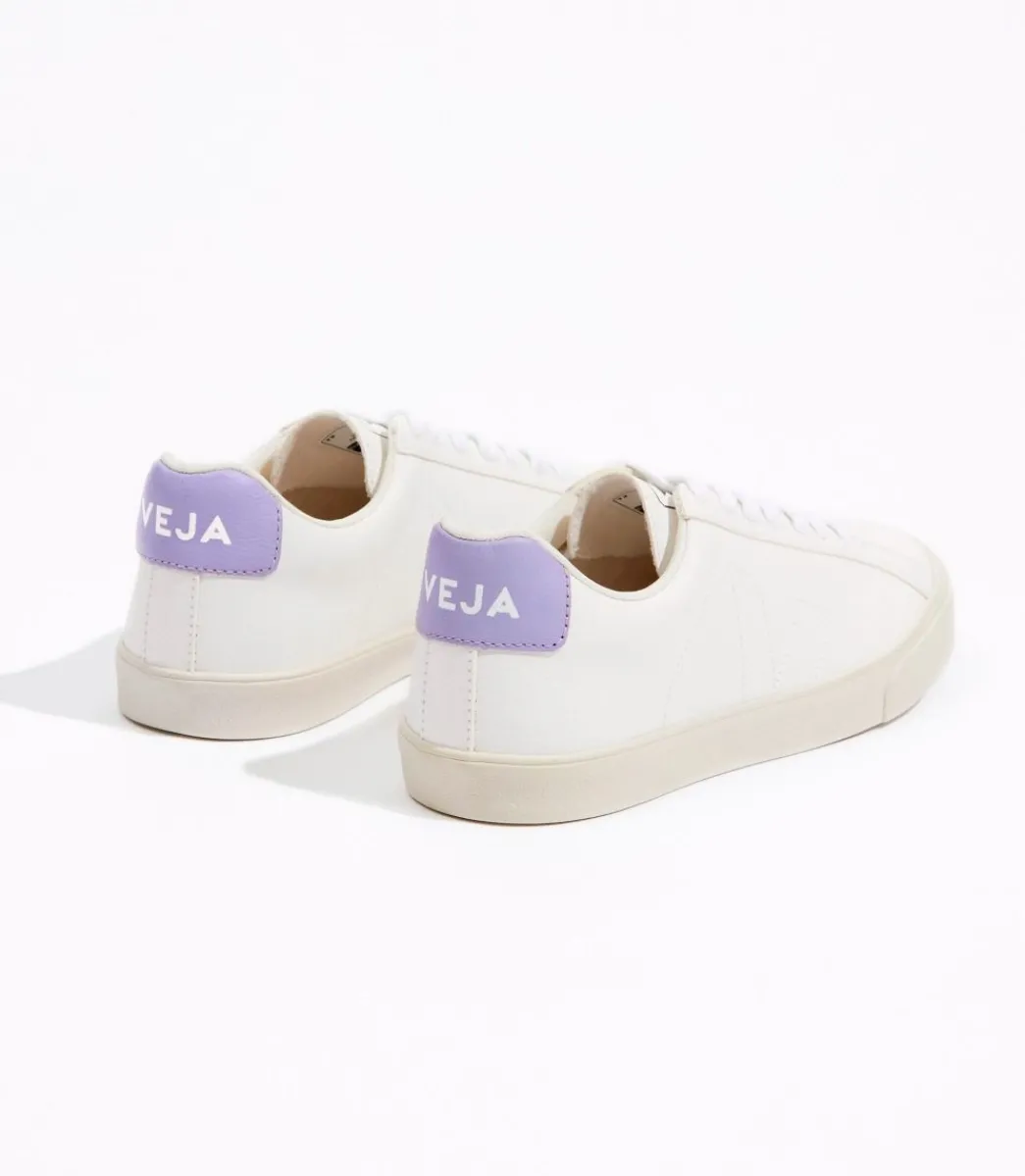 ESPLAR LEATHER WHITE LAVANDE>VEJA New