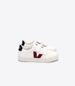 ESPLAR LEATHER WHITE MARSALA BLACK>VEJA Clearance