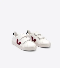 ESPLAR LEATHER WHITE MARSALA BLACK>VEJA Clearance