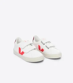 ESPLAR LEATHER WHITE ROSE FLUO MARSALA>VEJA Clearance