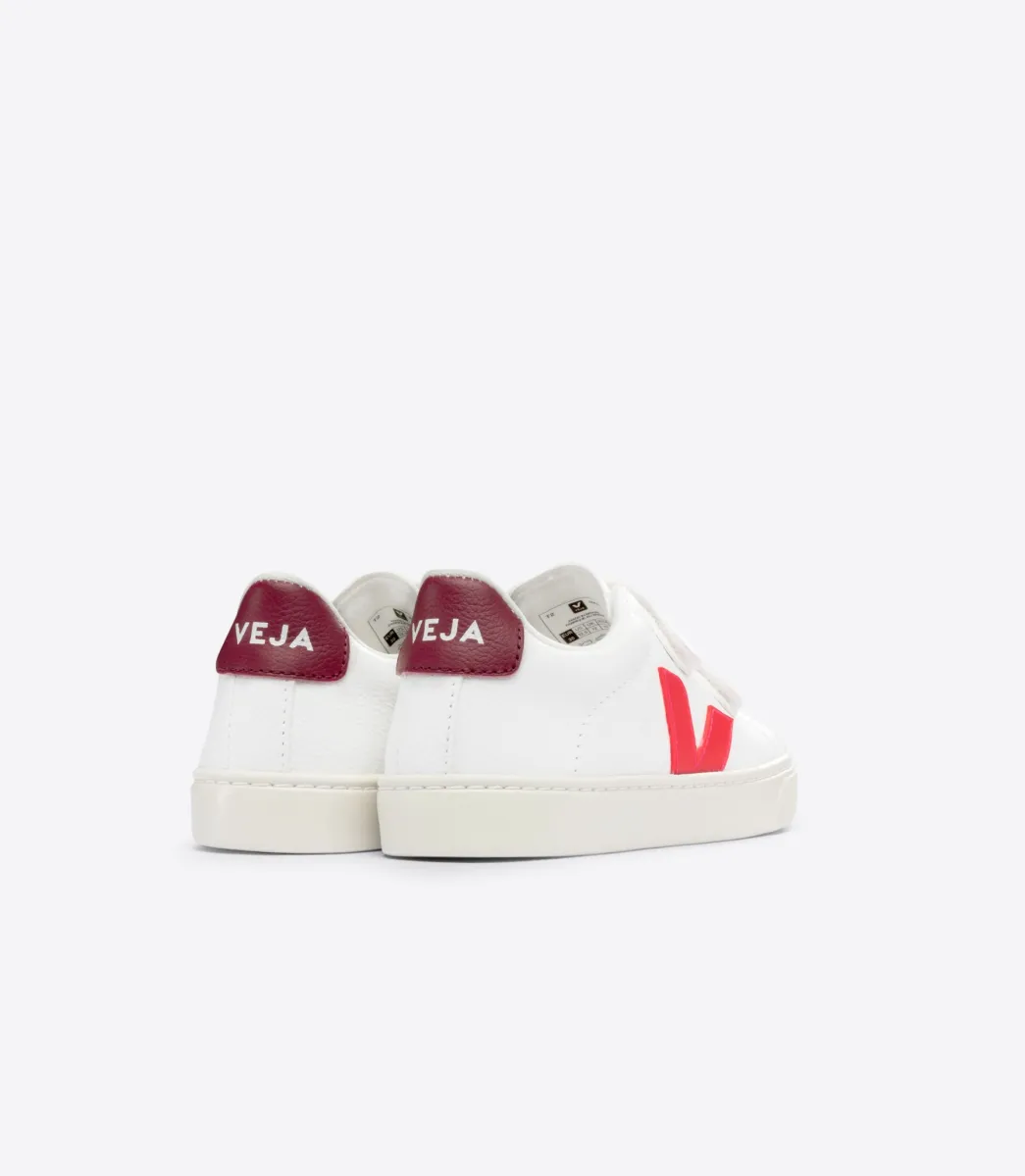 ESPLAR LEATHER WHITE ROSE FLUO MARSALA>VEJA Clearance