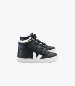 ESPLAR MID FURED LEATHER BLACK COBALT>VEJA Sale