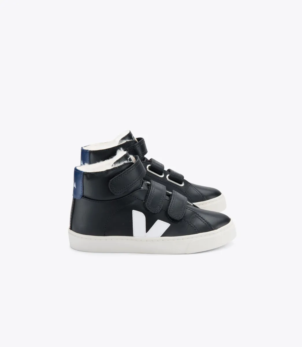 ESPLAR MID FURED LEATHER BLACK COBALT>VEJA Sale