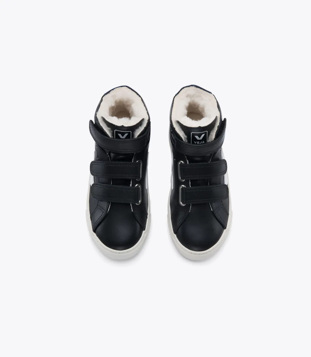 ESPLAR MID FURED LEATHER BLACK COBALT>VEJA Sale
