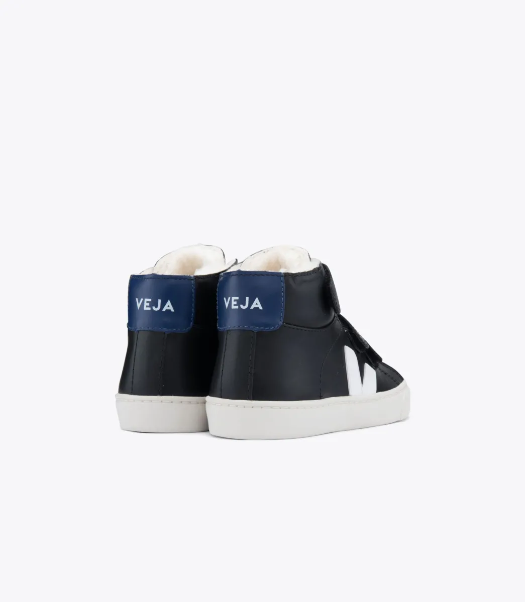 ESPLAR MID FURED LEATHER BLACK COBALT>VEJA Sale