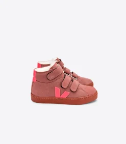 ESPLAR MID FURED SUEDE DIRED PETAL ROSE FLUO>VEJA Clearance