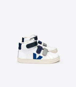 ESPLAR MID LEATHER WHITE BLUE>VEJA Sale