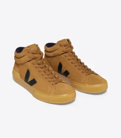 MINOTAUR SUEDE CAMEL BLACK>VEJA Fashion