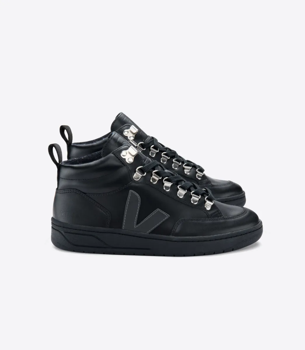 RORAIMA LEATHER BLACK GRAFITE BLACK SOLE>VEJA Fashion