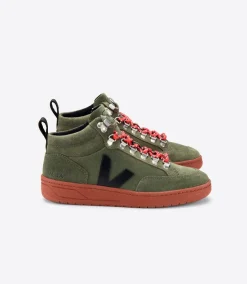 RORAIMA SUEDE OLIVE BLACK RUST SOLE>VEJA Shop