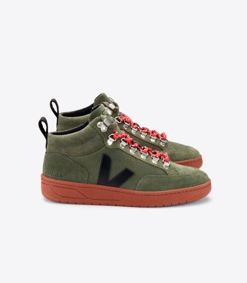 RORAIMA SUEDE OLIVE BLACK RUST SOLE>VEJA Shop