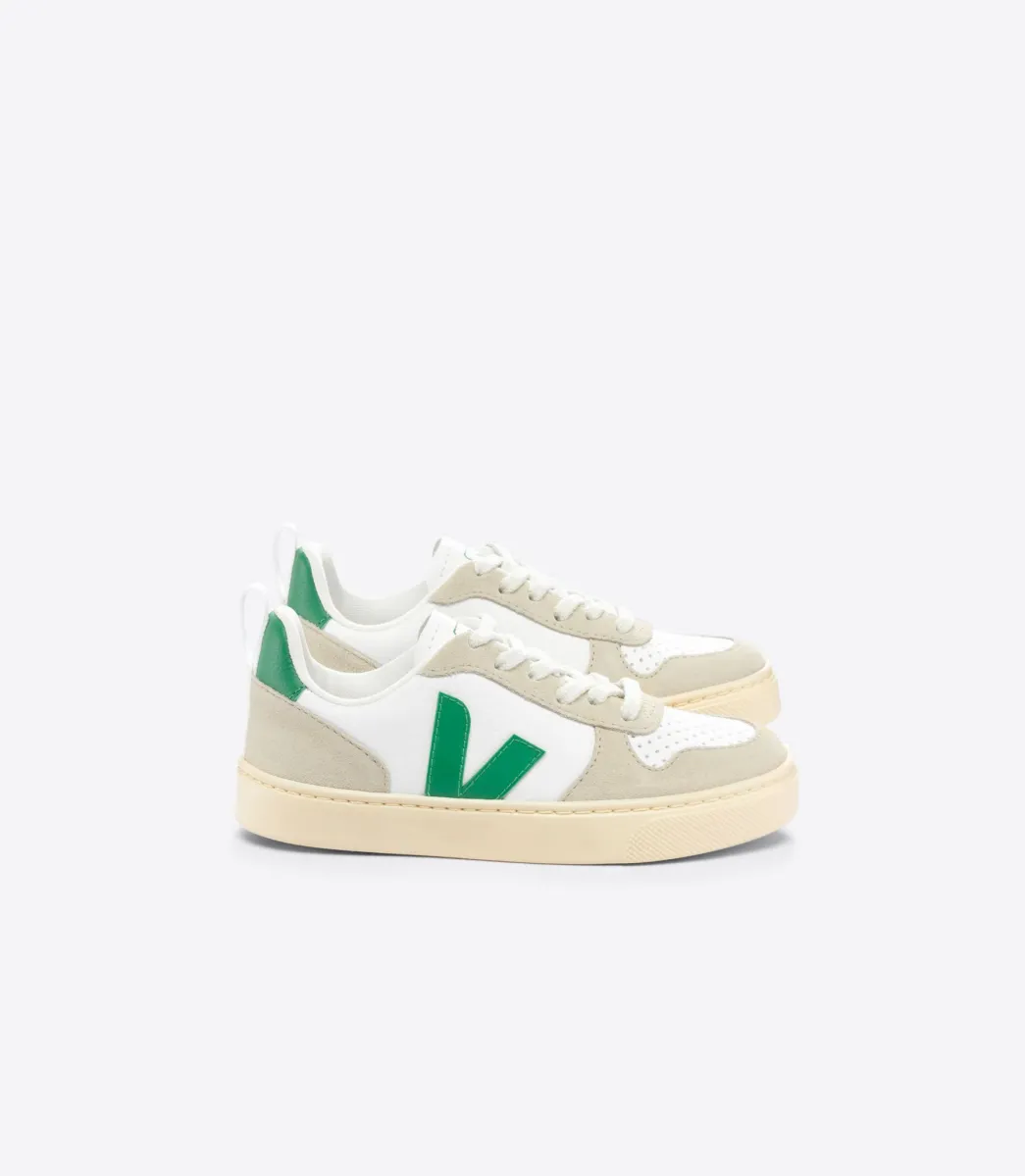 V-10 LACES LEATHER WHITE EMERAUDE ALMOND>VEJA Clearance