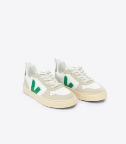 V-10 LACES LEATHER WHITE EMERAUDE ALMOND>VEJA Clearance