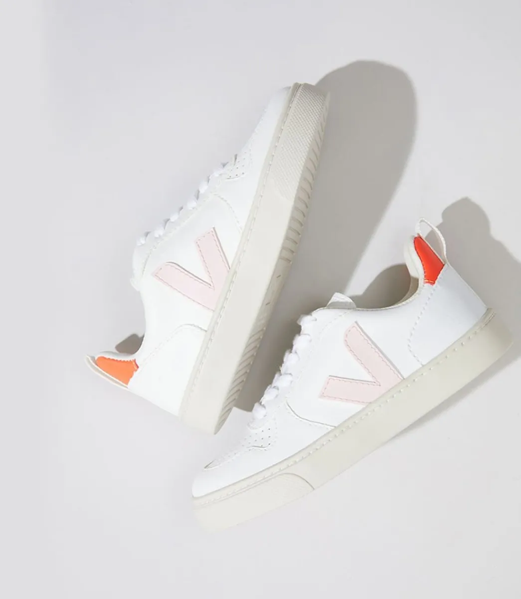V-10 LACES CWL WHITE PETALE ORANGE FLUO>VEJA Sale