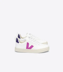 V-10 LACES CWL WHITE ULTRAVIOLET PURPLE>VEJA Clearance