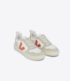 V-10 LACES LEATHER WHITE FURY ALMOND>VEJA Discount