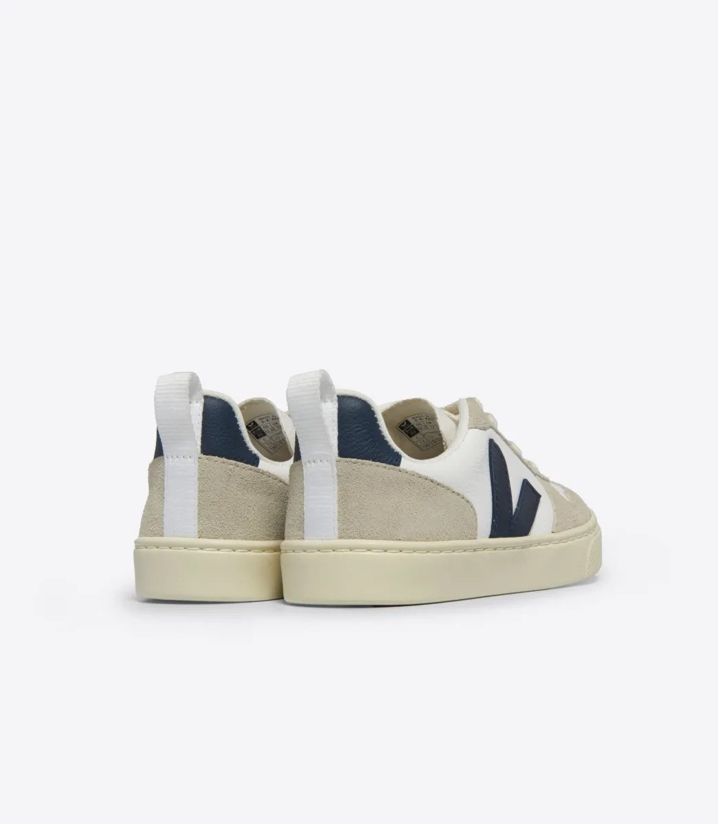 V-10 LACES LEATHER WHITE NAUTICO ALMOND>VEJA Best Sale