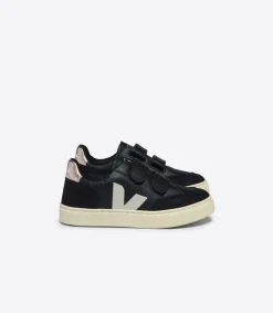 V-12 LEATHER BLACK WHITE PLATINE>VEJA Sale