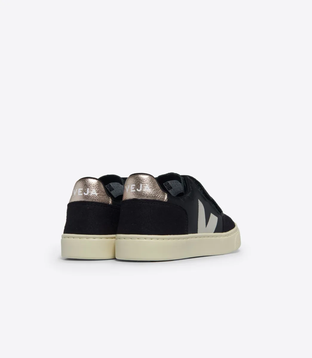V-12 LEATHER BLACK WHITE PLATINE>VEJA Sale