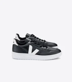 V-10 LEATHER BLACK WHITE WHITE SOLE>VEJA Store