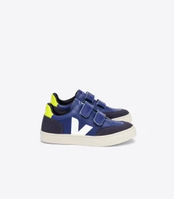 V-12 LEATHER COBALT WHITE JAUNE FLUO>VEJA Online
