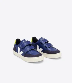 V-12 LEATHER COBALT WHITE JAUNE FLUO>VEJA Online