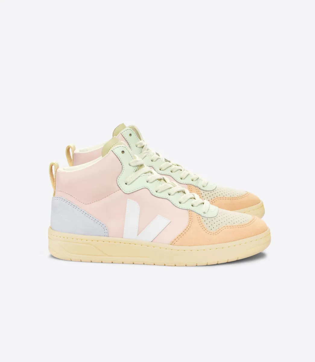 V-15 LEATHER PETALE WHITE MULTICO>VEJA Best