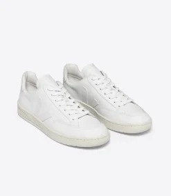V-12 LEATHER WHITE>VEJA Cheap
