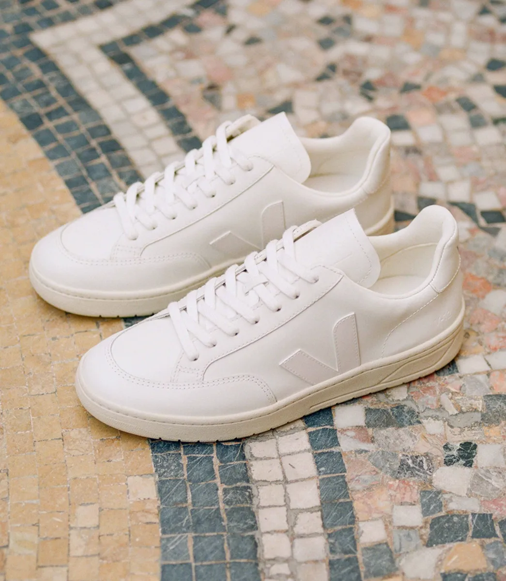 V-12 LEATHER WHITE>VEJA Cheap