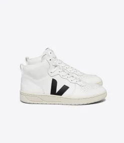 V-15 LEATHER WHITE BLACK>VEJA Hot