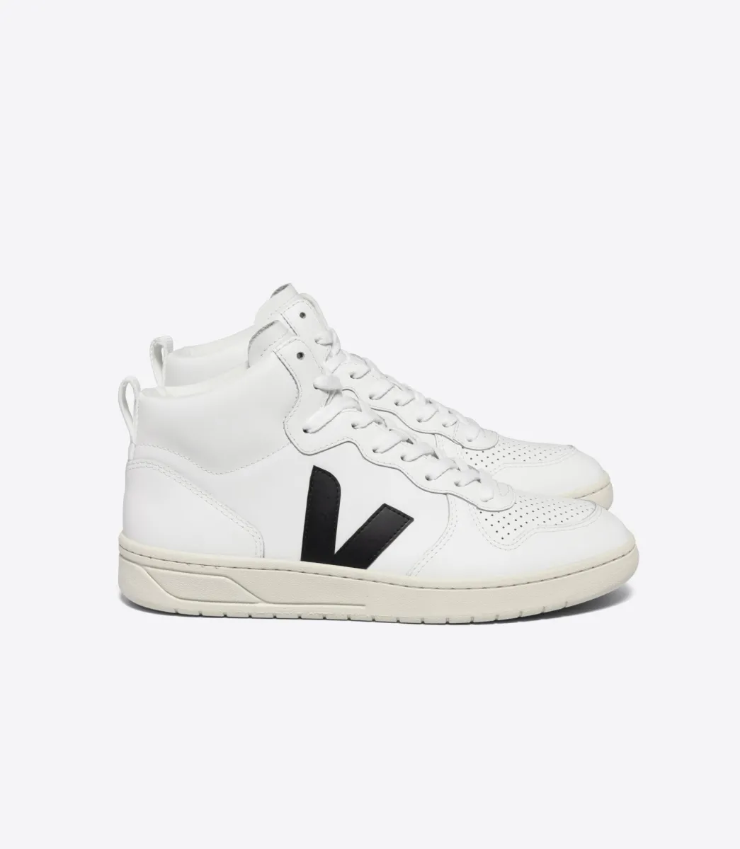 V-15 LEATHER WHITE BLACK>VEJA Hot