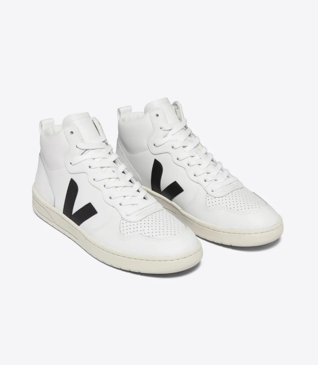 V-15 LEATHER WHITE BLACK>VEJA Hot