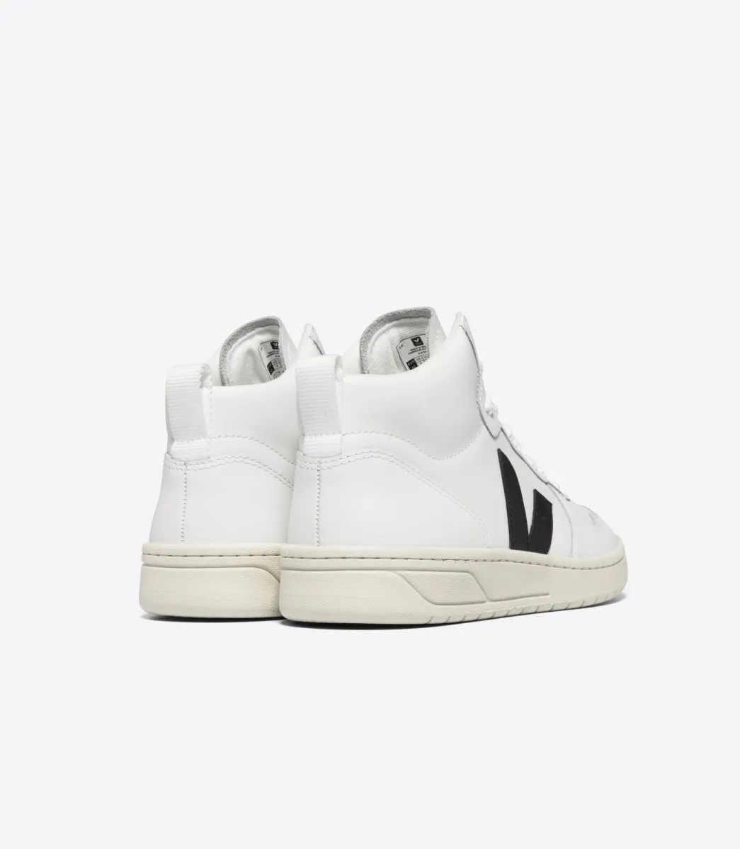 V-15 LEATHER WHITE BLACK>VEJA Hot